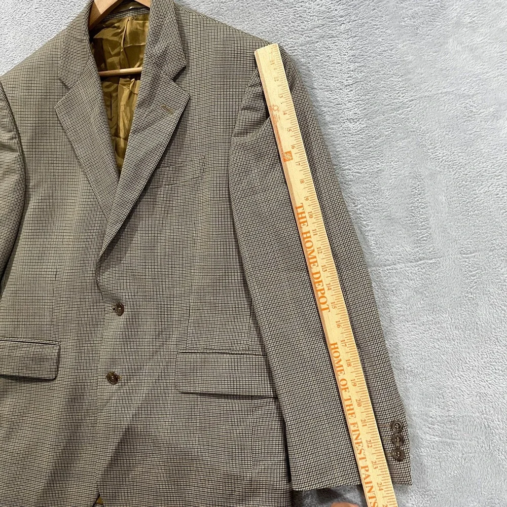 Alexandre London Savile Row Blazer 42S Houndstooth 100% Wool‎ Preppy